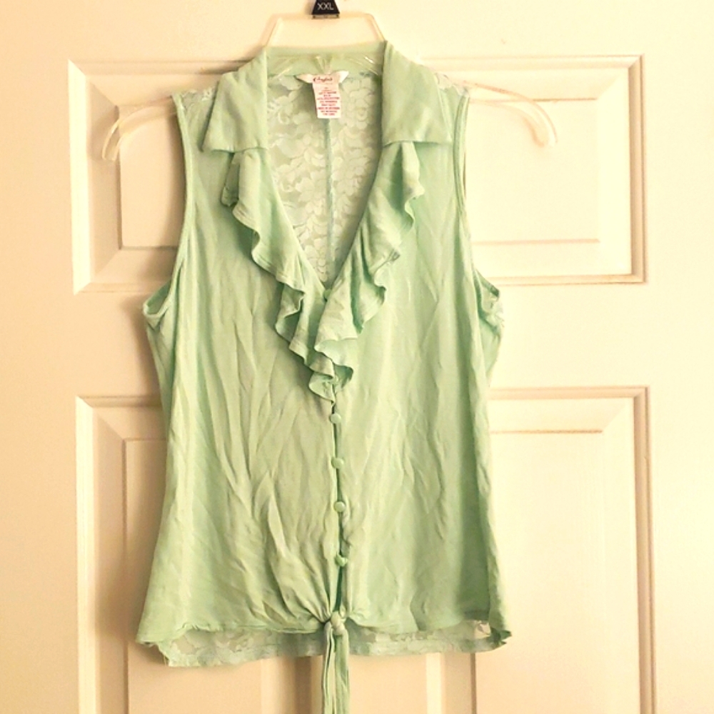 Junior's Candie's sleeveless top with beautiful lace back - size S